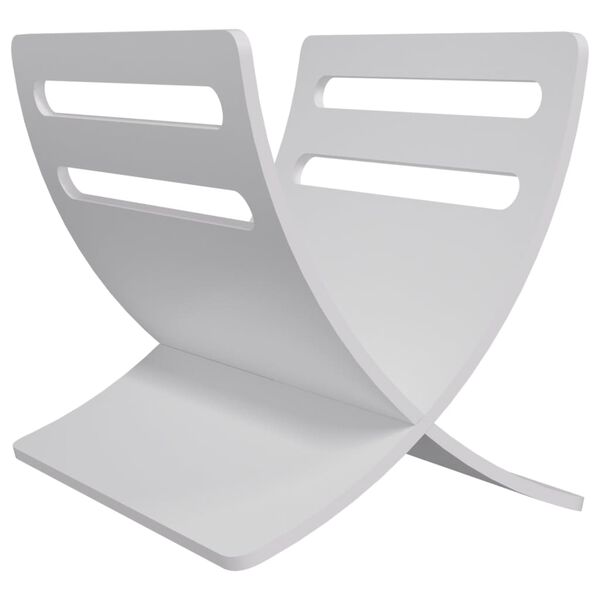 vidaXL マガジンラック 床置き 木製 ホワイト