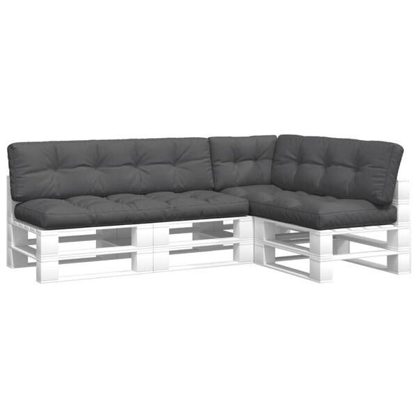 vidaXL パレットクッション 5点 アントラシート ファブリック