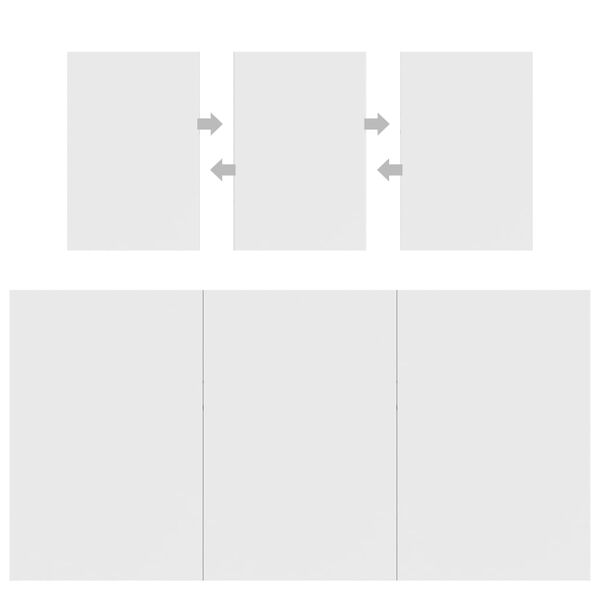 vidaXL ダイニングテーブル 白色 160x80x76cm パーティクルボード