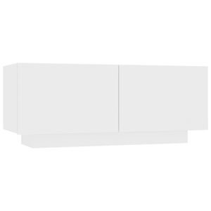 vidaXL ベッドサイドキャビネット ホワイト 100x35x40cm エンジニアリングウッド (804436)