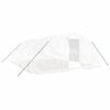 vidaXL スチールフレーム温室 ホワイト 30 m&sup2; 6x5x2.3 m