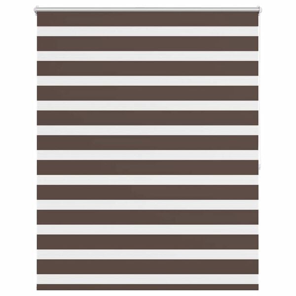 vidaXL ゼブラブラインド 120.9x175 cm 生地幅 116.7 cm コーヒー