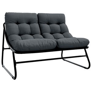 vidaXL ガーデン家具 ブラック 粉体塗装スチール