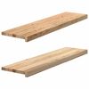 vidaXL 窓枠 2個セット 未処理 100x25x2cm 無垢材オーク