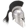 vidaXL ギリシャ軍兵士のヘルメット アンティークレプリカ ライブRPG用 (LARP) シルバー スチール製