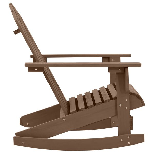 vidaXL ガーデンロッキングチェア 木製 ブラウン