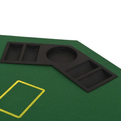 vidaXL 8人用ポーカーテーブルトップ 2つ折り 八角形 グリーン