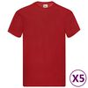 Fruit of the Loom Fruit of the Loom Tシャツ 5点 レッド XXL コットン製