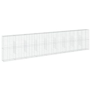 vidaXL 蛇籠バスケット カバー付き 900x50x200cm 亜鉛メッキ鉄