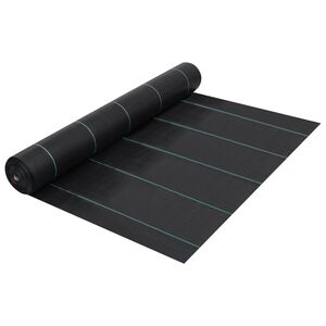 vidaXL 防草シート 2x10m ブラック PP