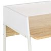 vidaXL デスク ホワイト＆オーク 90x60x88cm