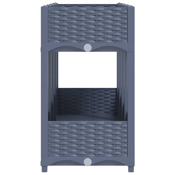 vidaXL レイズドベッド 160x40x71cm ポリプロピレン製