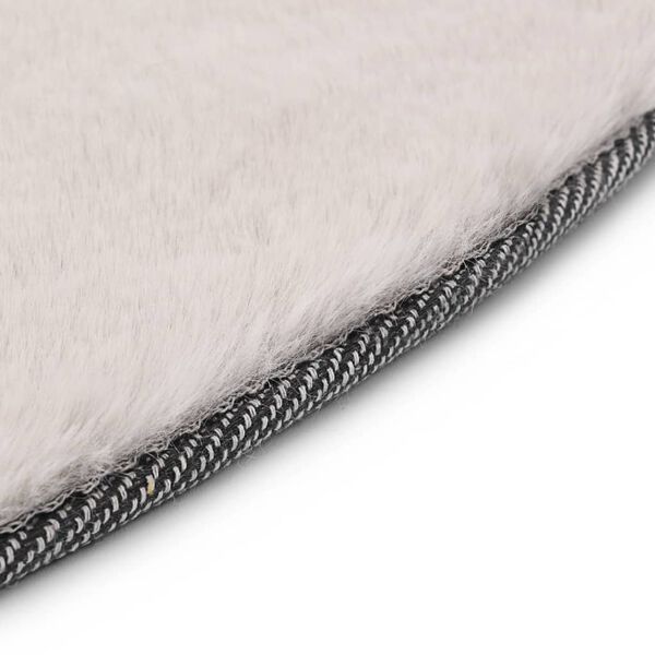 vidaXL ラグ 80cm フェイクラビットファー グレー