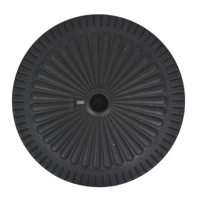 vidaXL パラソルベース 樹脂製 円形 ブラック 14 kg