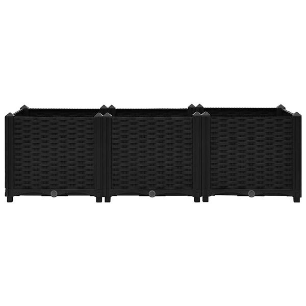 vidaXL レイズドベッド 120x40x38 cm ポリプロピレン製