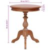 vidaXL サイドテーブル ナチュラル 50 x 50 x 65 cm マホガニー無垢材