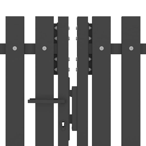 vidaXL ガーデンフェンスゲート スチール 400x125 cm アンスラサイト