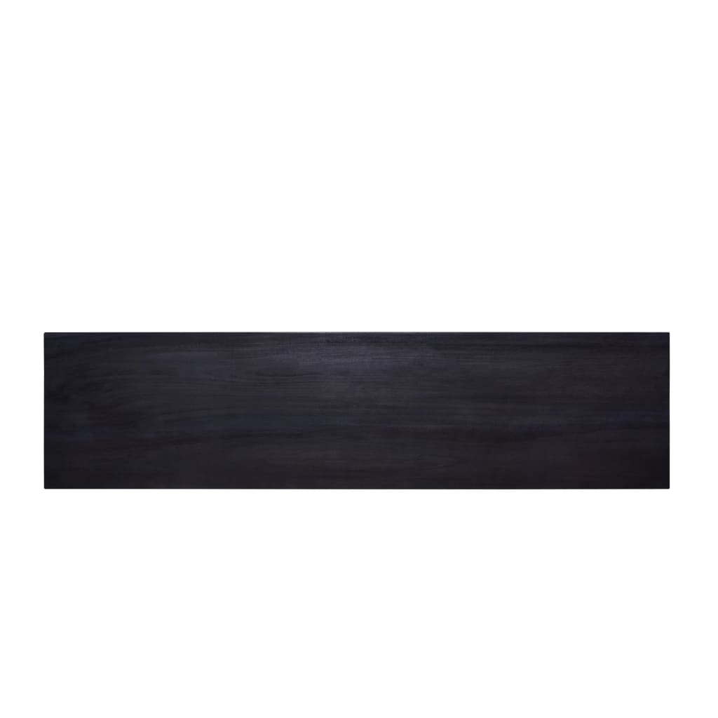 vidaXL コンソールテーブル ブラック 120x30x75cm マホガニー無垢材
