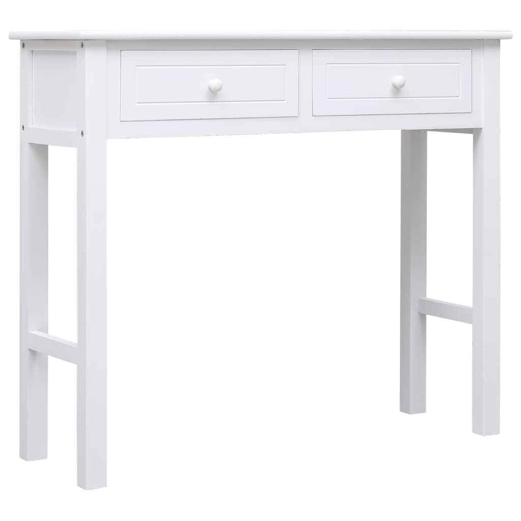 vidaXL コンソールテーブル 90x30x77cm 木製 ホワイト
