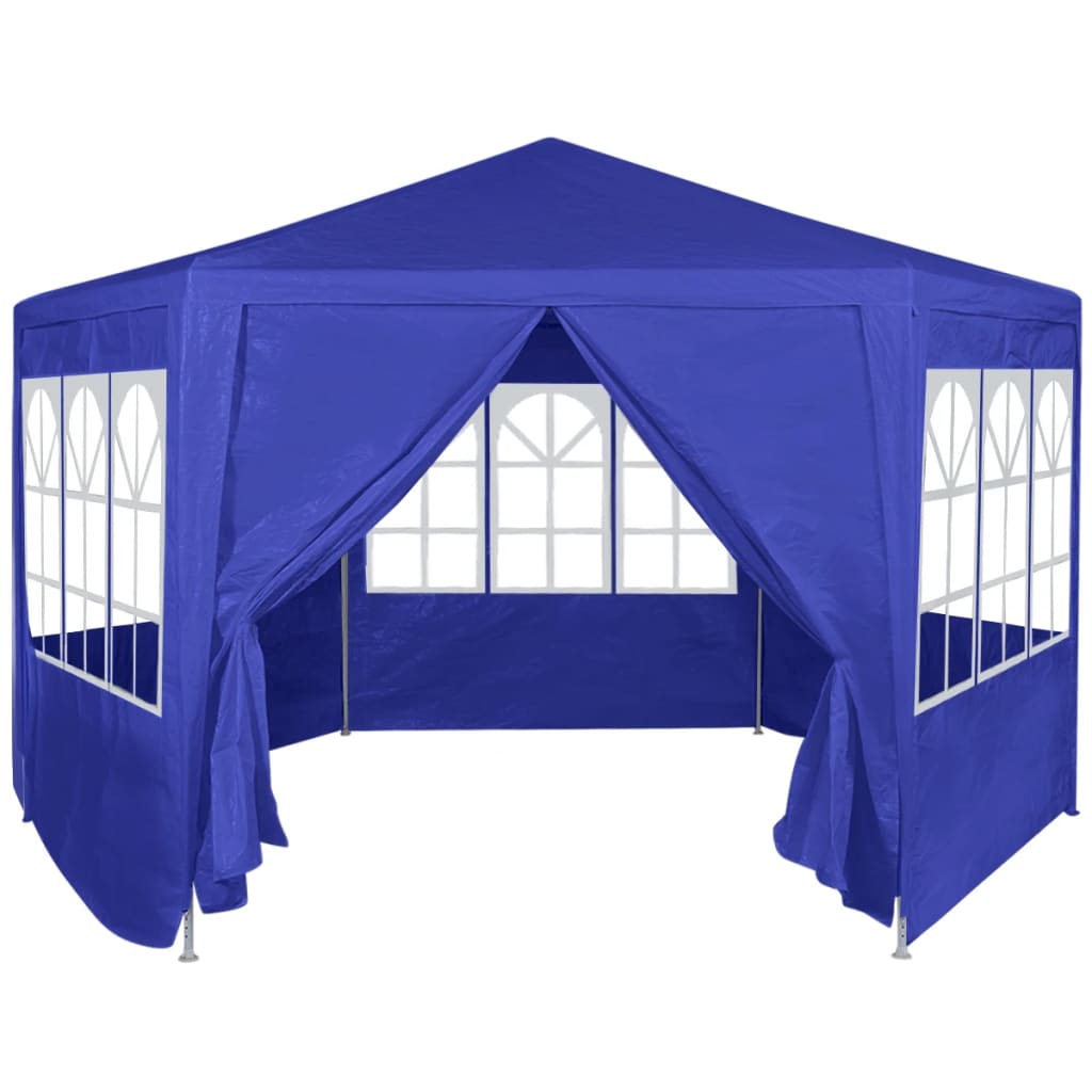 vidaXL ガゼボ風テント 側壁6枚付き 2x2m ブルー