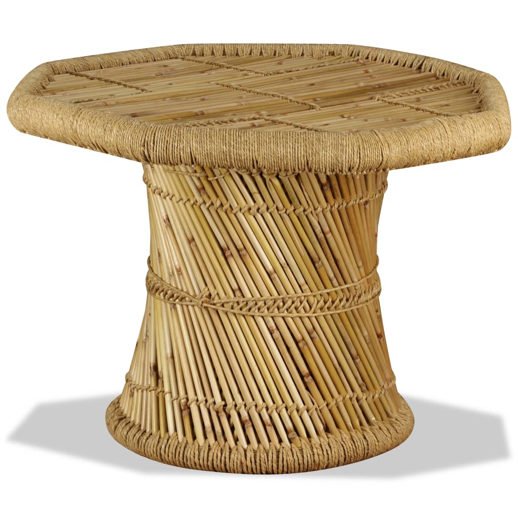 vidaXL コーヒーテーブル 竹製 八角形 60x60x45cm