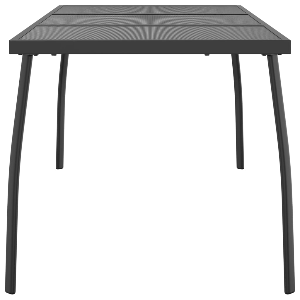 vidaXL ガーデンテーブル アントラシート 165x80x72 cm スチールメッシュ