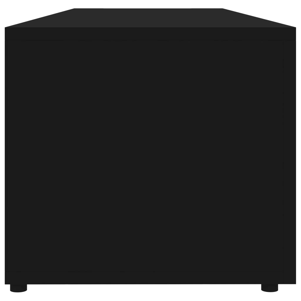 vidaXL TVキャビネット 黒色 120x34x30cm パーティクルボード