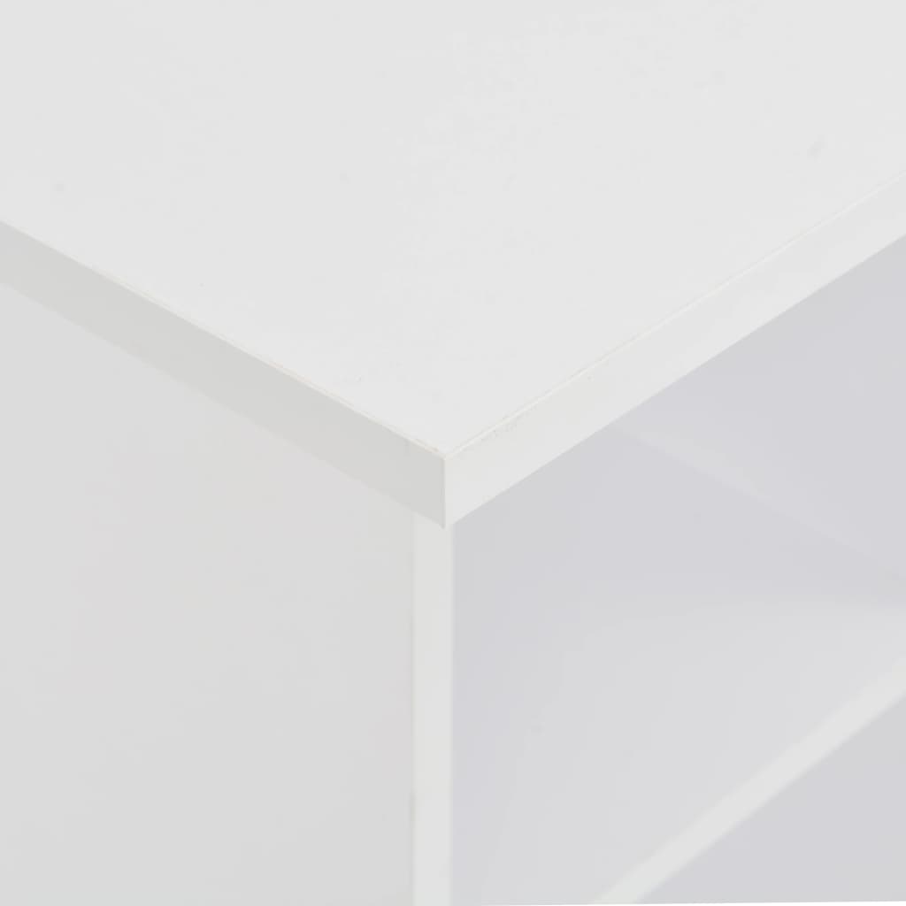 vidaXL バーテーブル ホワイト 60x60x110cm