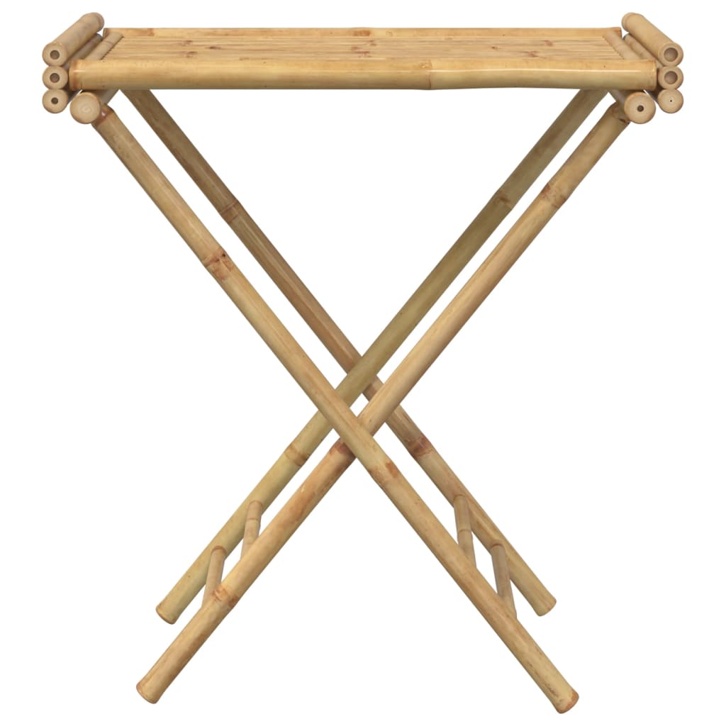 vidaXL 折りたたみ式トレイテーブル 70.5x42.5x80 cm 竹製