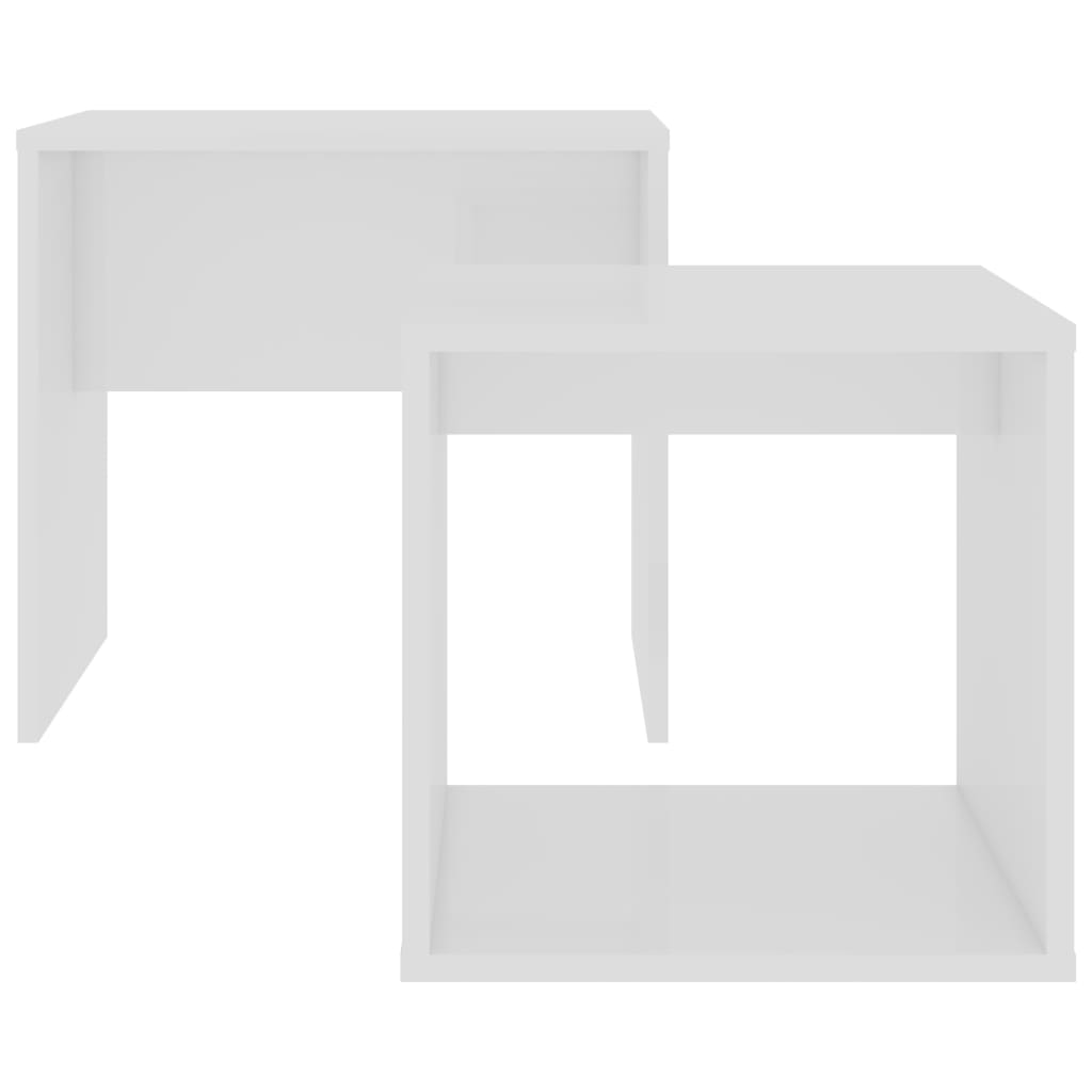 vidaXL コーヒーテーブルセット 白色 48x30x45cm パーティクルボード