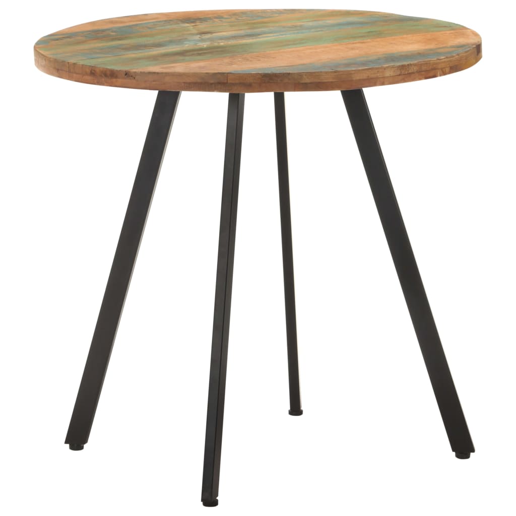 vidaXL ダイニングテーブル 80cm 無垢の再生木材