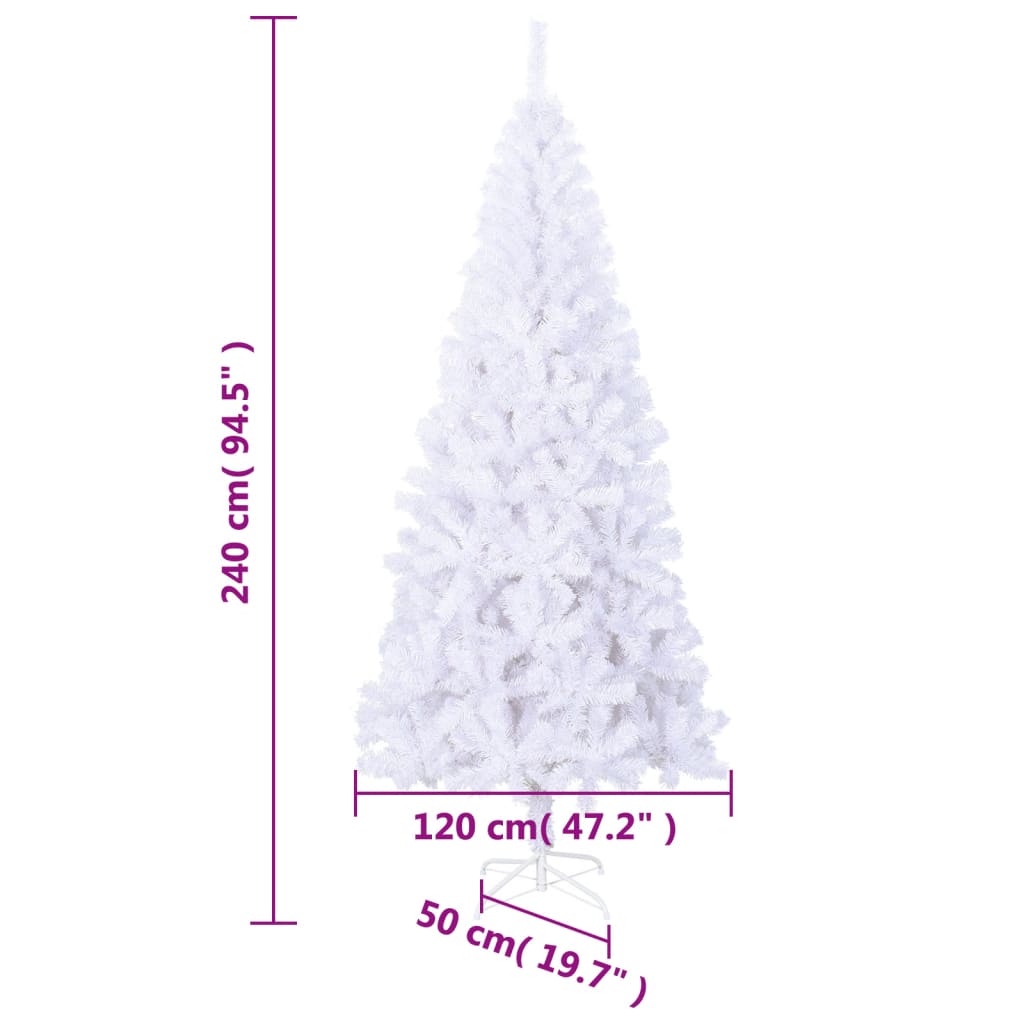 vidaXL フェイククリスマスツリー L 240cm ホワイト