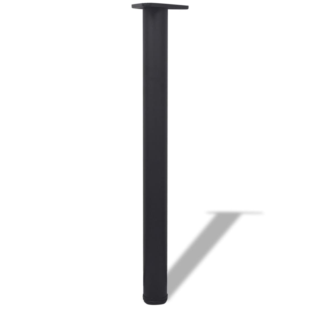 vidaXL テーブル脚 4点 高さ調節可能 ブラック 710mm