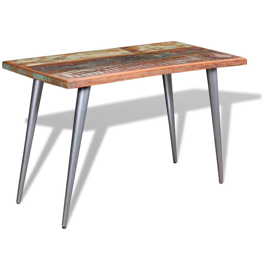 vidaXL ダイニングテーブル 無垢の再生木材 120x60x76 cm