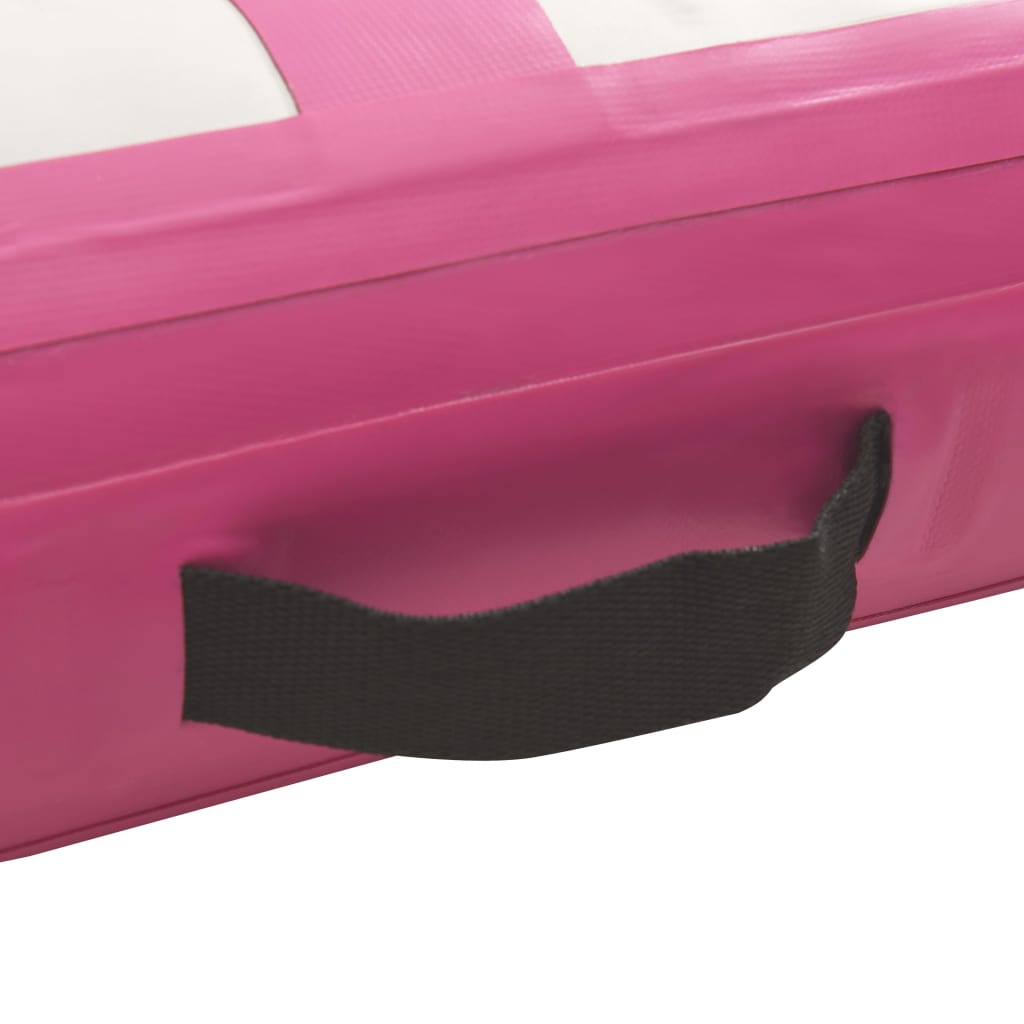 vidaXL エア体操マット ポンプ付き 60x100x15cm PVC製 ピンク
