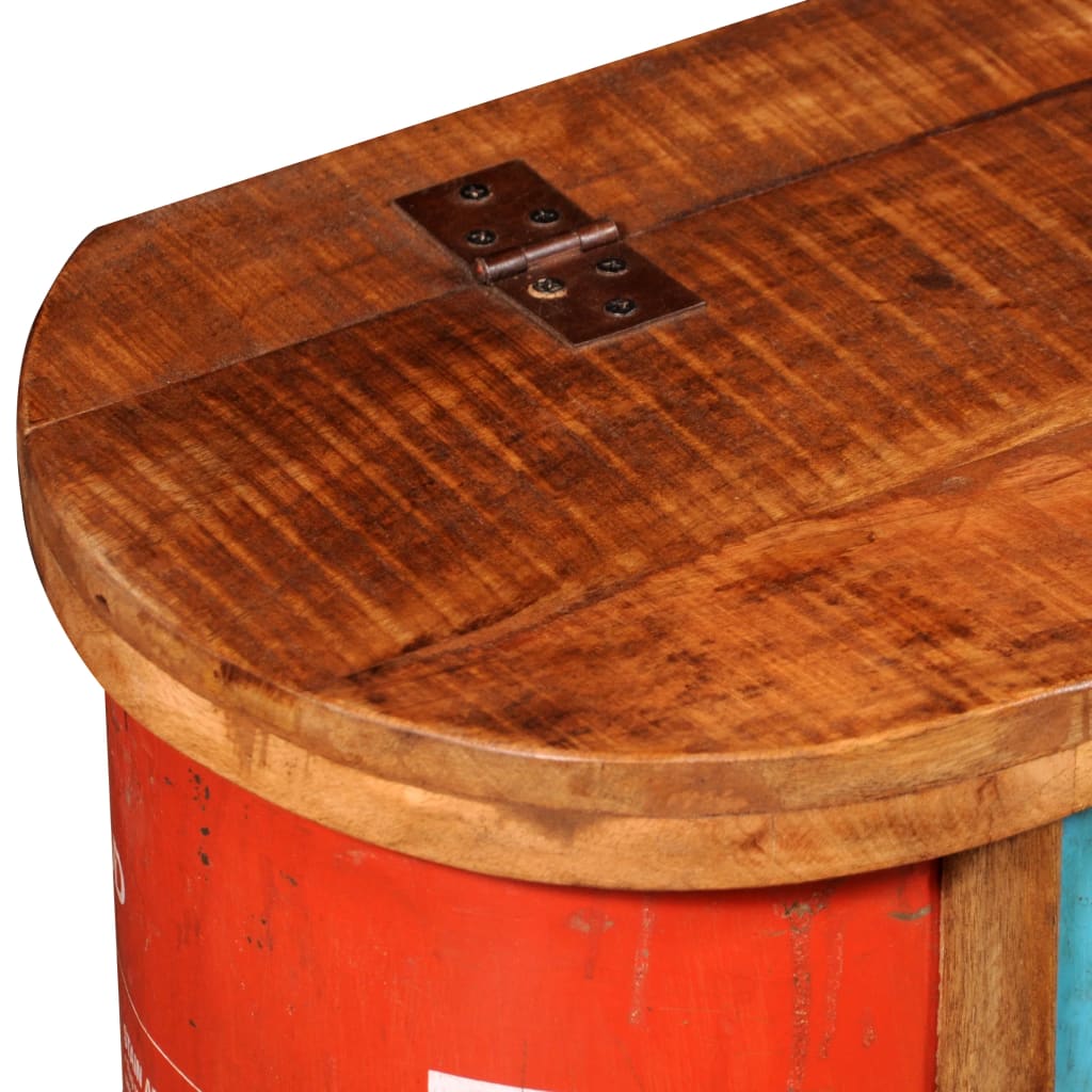 vidaXL サイドボード 収納ベンチ 無垢の再生木材