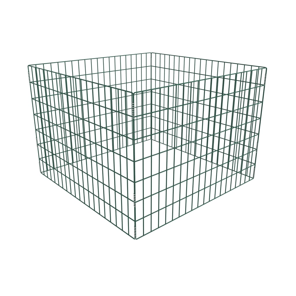 vidaXL 正方形メッシュ ガーデン用 堆肥箱 100x100x70cm