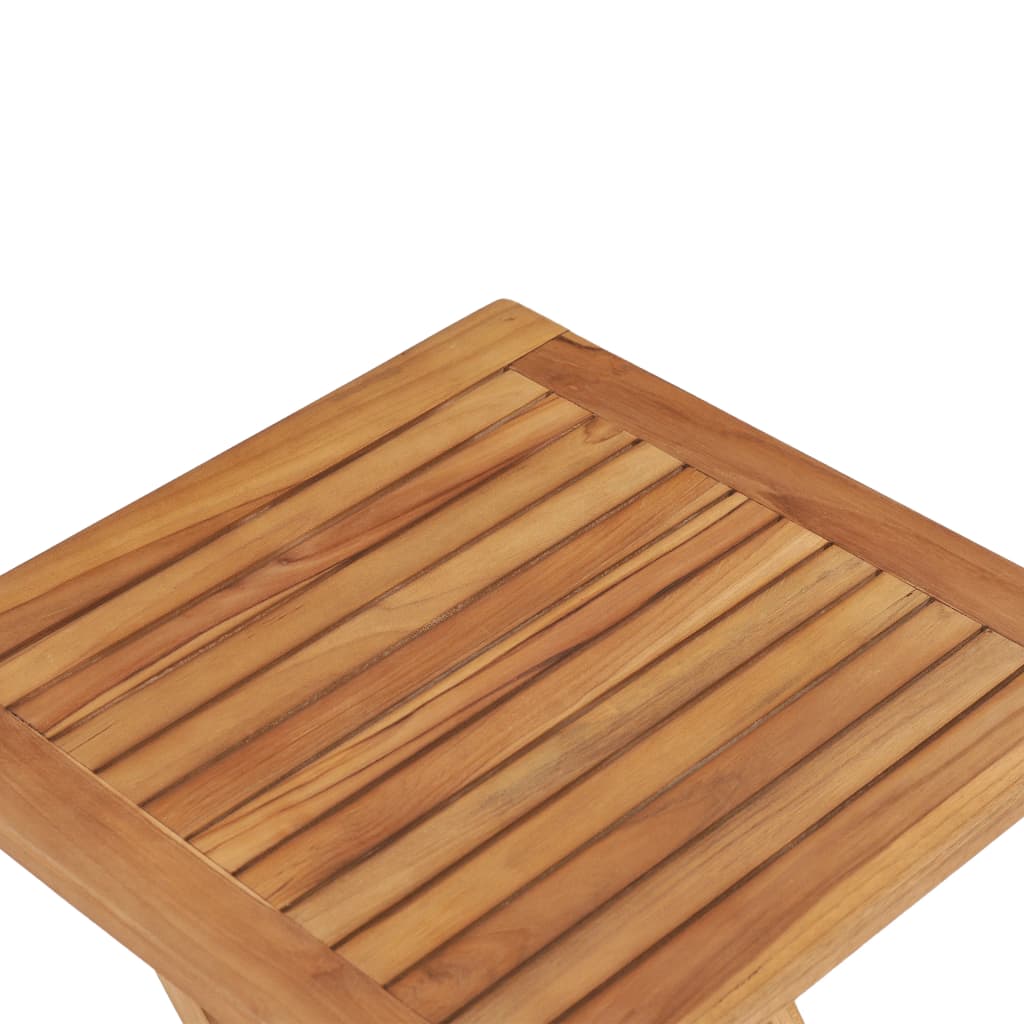 vidaXL 折りたたみ式ガーデンテーブル 45x45x45 cm チーク無垢材