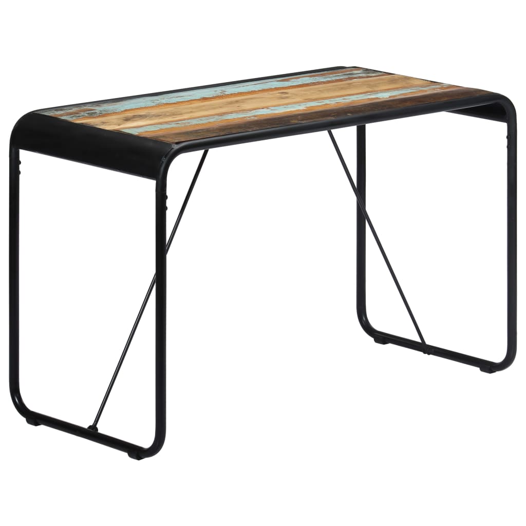 vidaXL ダイニングテーブル 118x60x76cm 無垢の再生木材