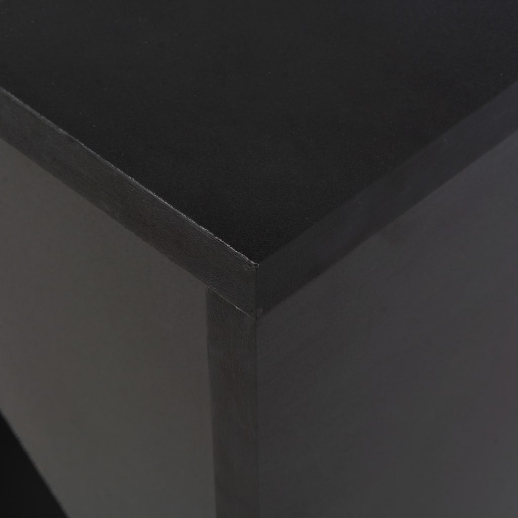 vidaXL バーテーブル 可動棚付き ブラック 138x39x110 cm