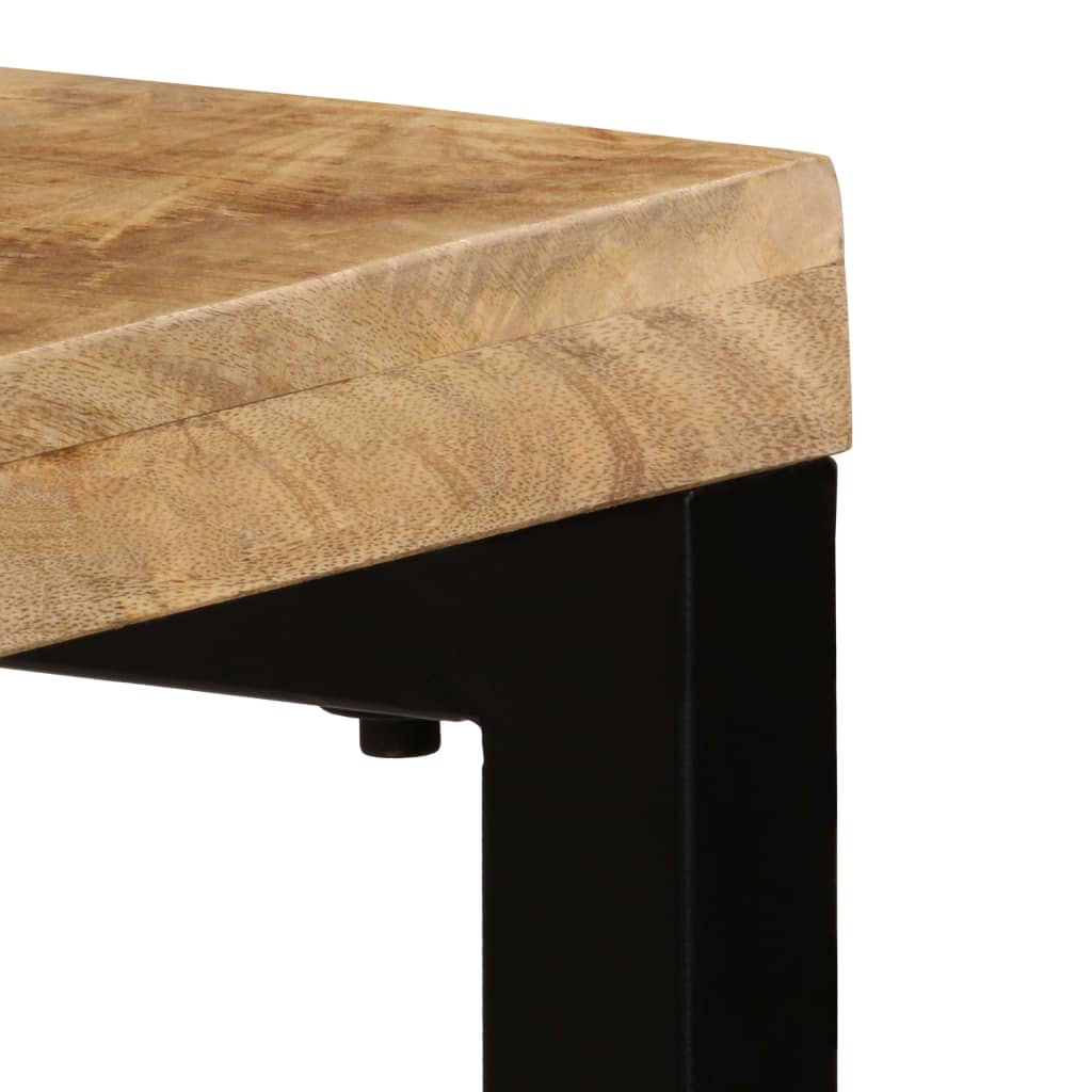 vidaXL コンソールテーブル 120x35x76cm マンゴーウッド 無垢材＆スチール