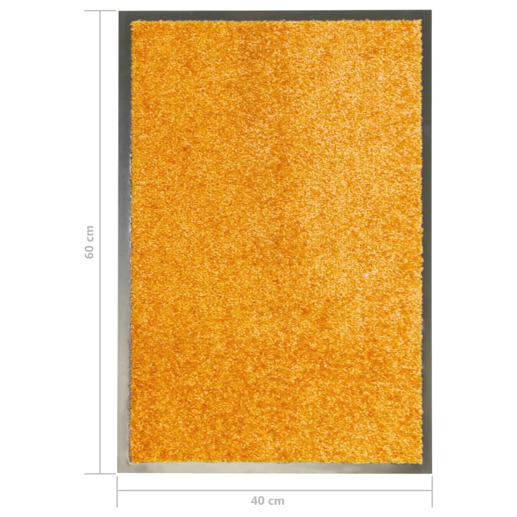 vidaXL 玄関マット 洗濯可能 オレンジ 40x60cm