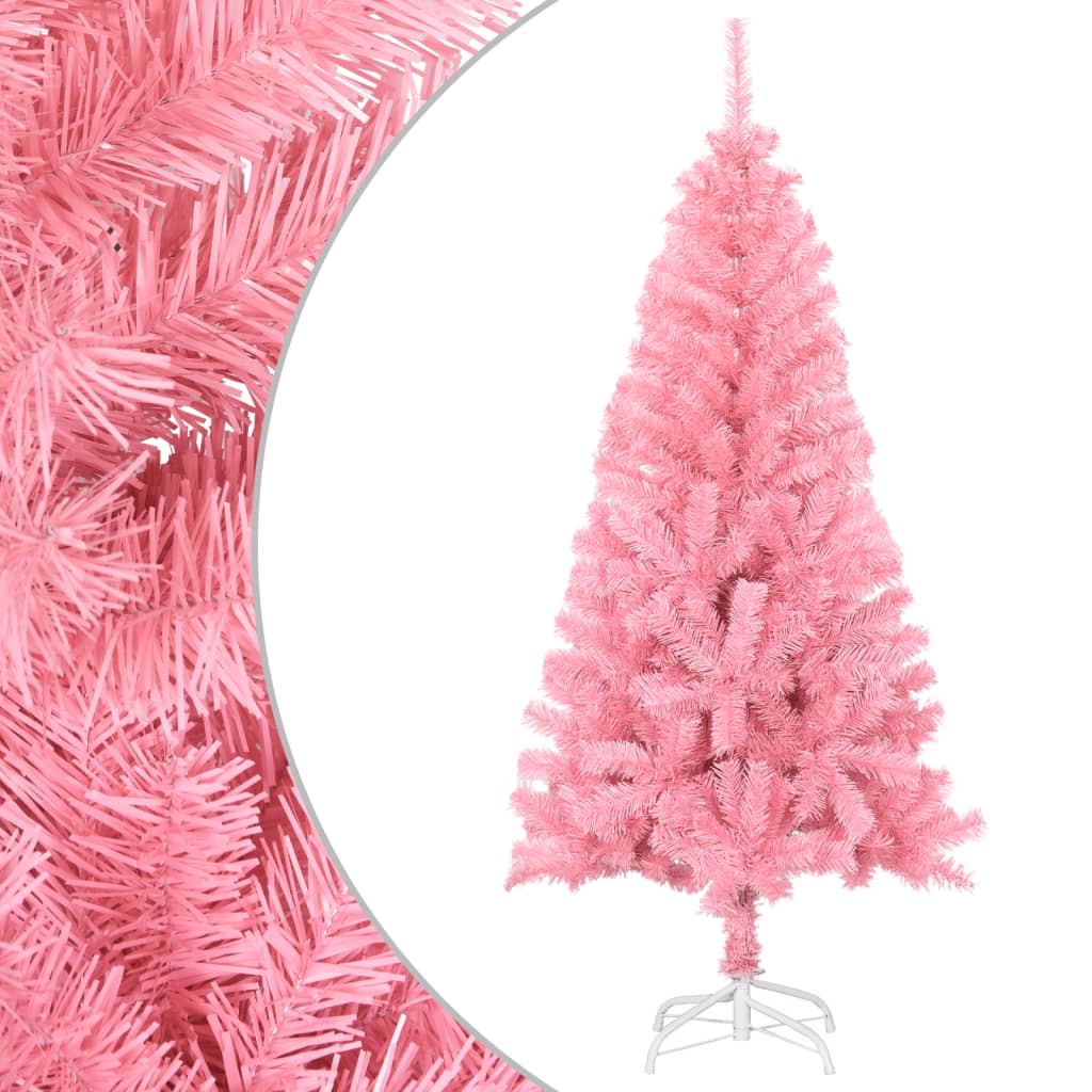 vidaXL フェイククリスマスツリー スタンド付 ピンク 150cm PVC製