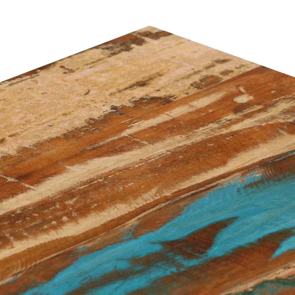 vidaXL コーヒーテーブル 100x50x35cm 無垢の再生木材＆スチール