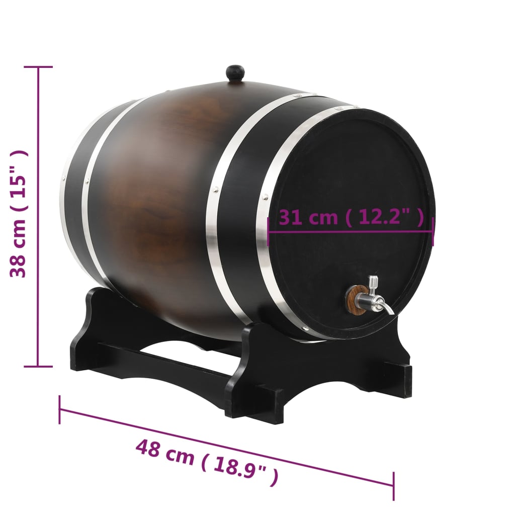 vidaXL ワイン樽 栓付き パイン無垢材 35L