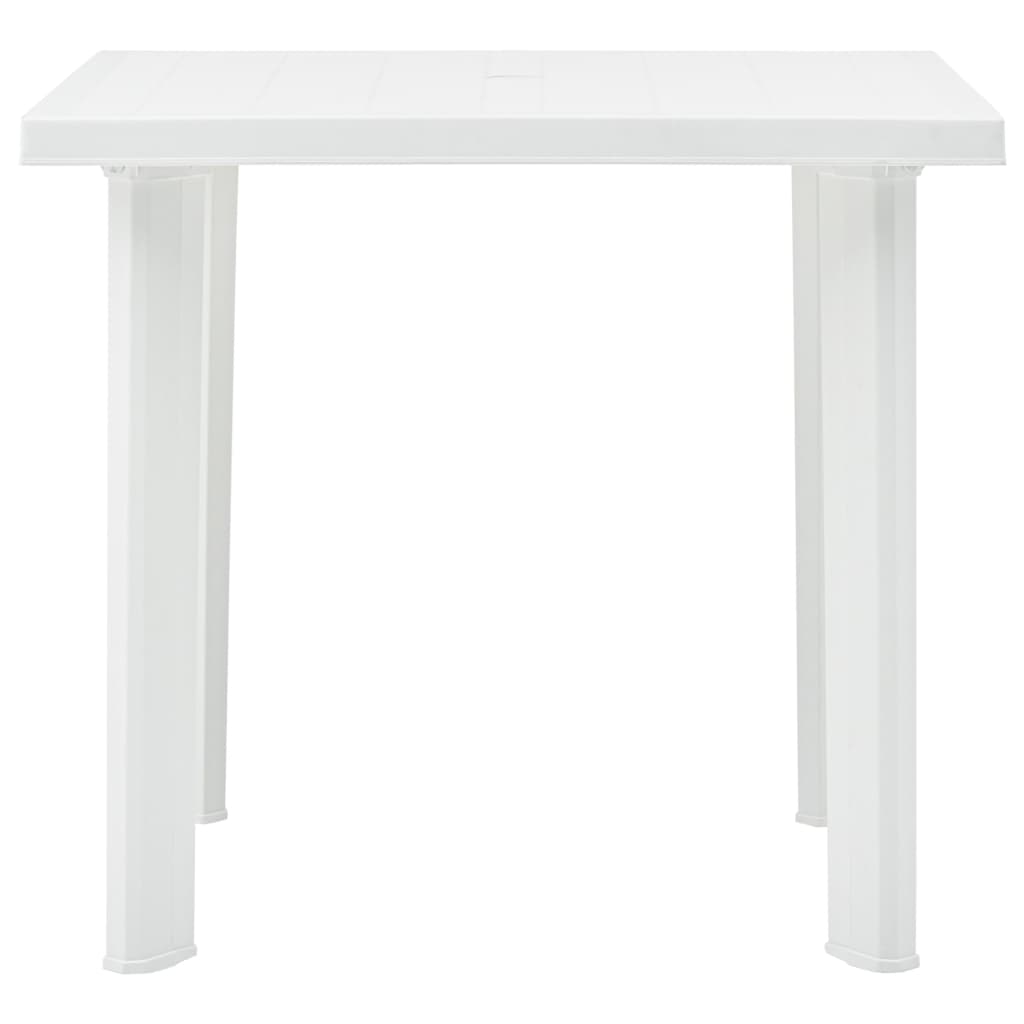 vidaXL ガーデンテーブル 80x75x72cm プラスチック製 ホワイト
