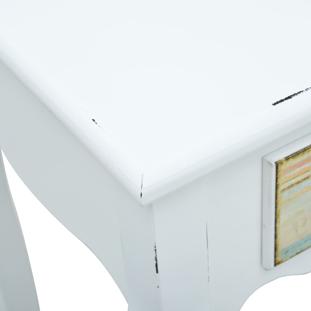 vidaXL コンソールテーブル ホワイト 80x40x74 cm 木製