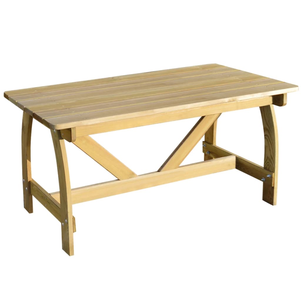 vidaXL ガーデンテーブル 150x74x75cm 含浸松材