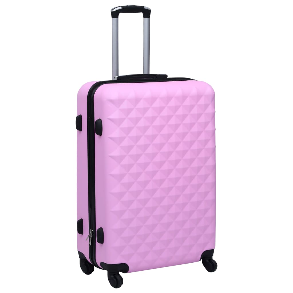 vidaXL ハードスーツケース3点セット ピンク ABS製