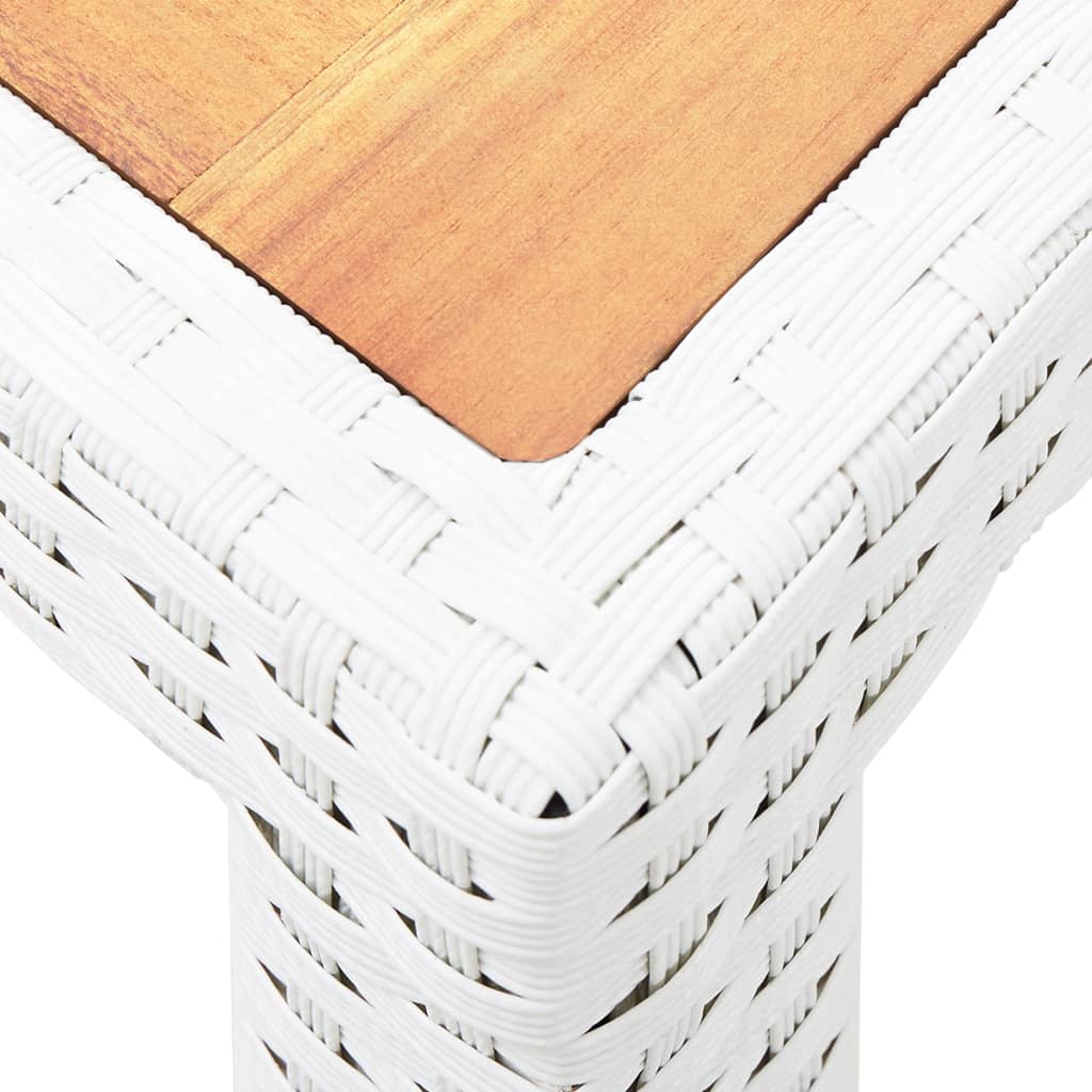vidaXL ガーデンテーブル 150x90x75cm ポリラタン アカシア無垢材